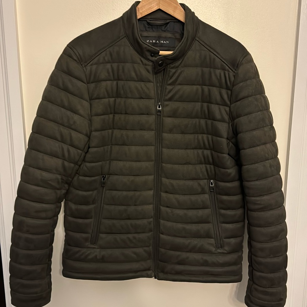 Zara men's faux suede jacket men's large
